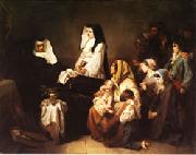 Isidore pils The Death of a Sister of Charity Sweden oil painting artist